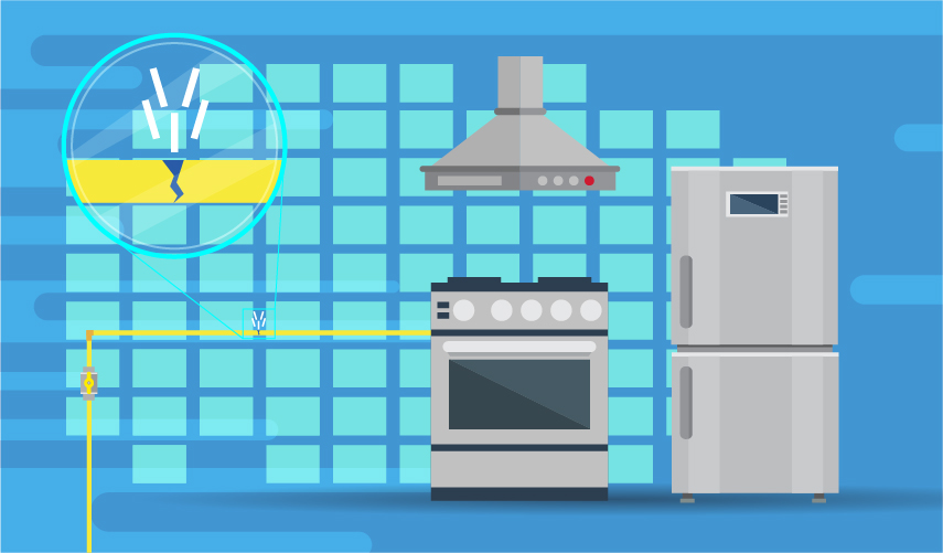 Escape sin llama dentro del inmueble